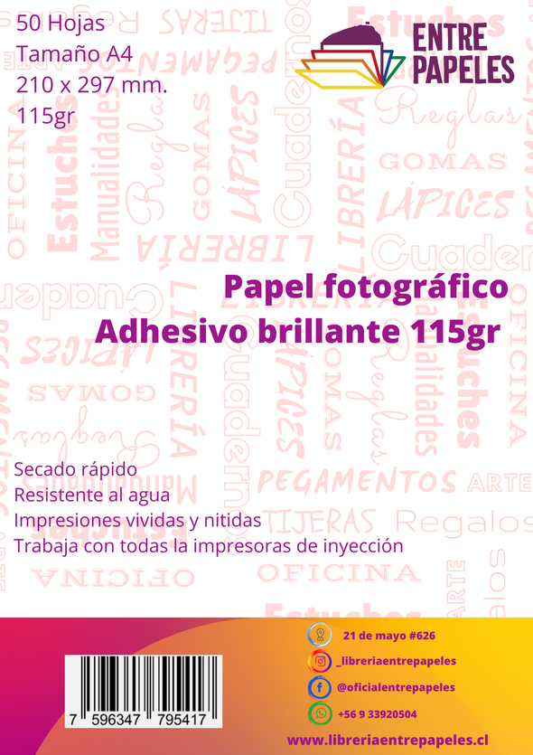 Fotográfico adhesivo 115gr