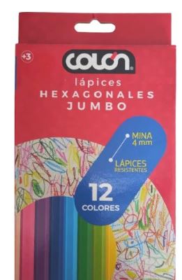 Lápices de colores jumbo 12 colores