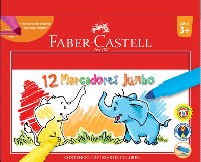 Marcador jumbo 12 colores