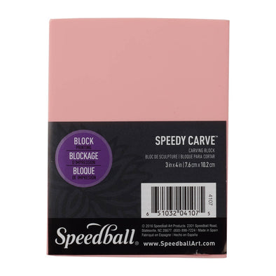 Goma para Grabado Speedball Speedy-Carve Rosada