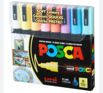 Set Marcador POSCA 5M 8 colores pasteles