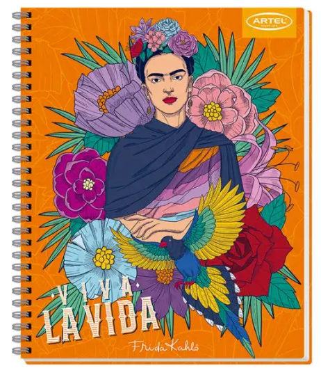Cuaderno universitario Frida Kahlo 7mm, 100 hojas