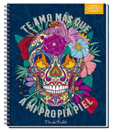 Cuaderno universitario Frida Kahlo 7mm, 100 hojas