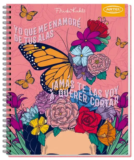 Cuaderno universitario Frida Kahlo 7mm, 100 hojas
