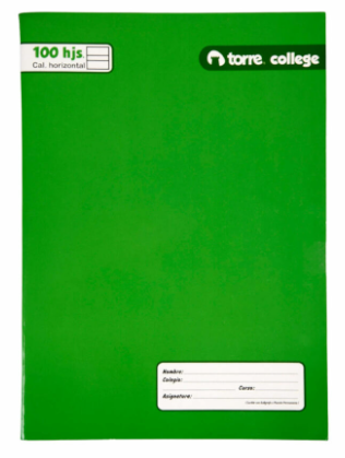 Cuaderno college caligrafía horizontal Torre