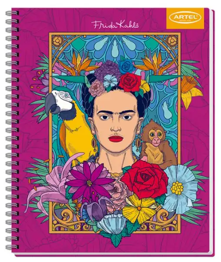 Cuaderno universitario Frida Kahlo 7mm, 100 hojas