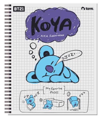 Cuaderno universitario BT21