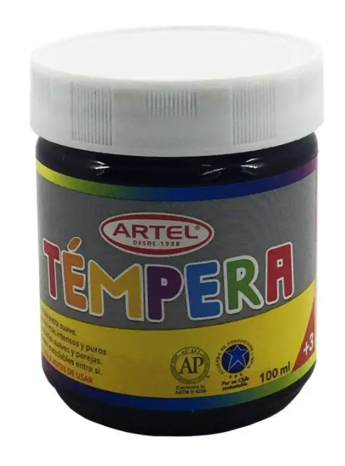 Tempera 100ml negro 21