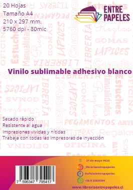 Vinilo sublimable adhesivo banco