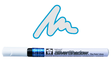 Marcador Permanente Pen Touch Silver Shadow Sakura 1.0mm Azul