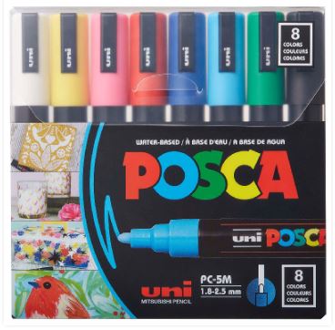 Set Marcador POSCA 5M 8 colores