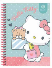 Planner no fechado Hello Kitty 17,8 x 23,5 cm