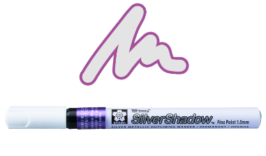 Marcador Permanente Pen Touch Silver Shadow Sakura 1.0mm Morado