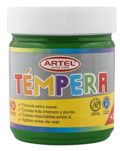 Tempera 100ml verde oscuro 54