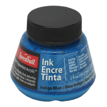 Tinta acrílica para plumillas o pinceles o aerografía 60ml Speedball Azul Indigo