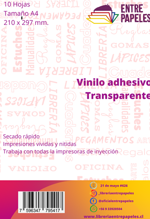 Vinilo adhesivo transparente