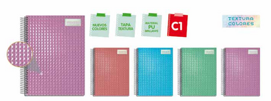 Cuaderno textura colores