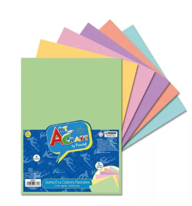 Set Goma eva colores pastel