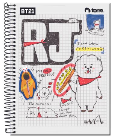 Cuaderno Top BT21 7mm 150h