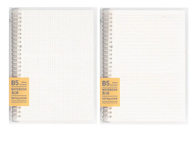 Cuaderno Anillado Tipo Binder B5 Cuadriculado con Sistema Refill