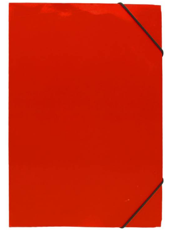 Carpeta de cartón con elástico oficio rojo