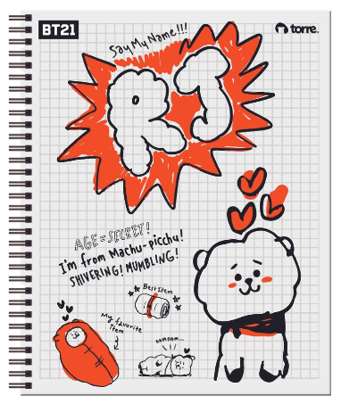 Cuaderno universitario BT21