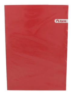 Carpeta plastificada rojo Torre