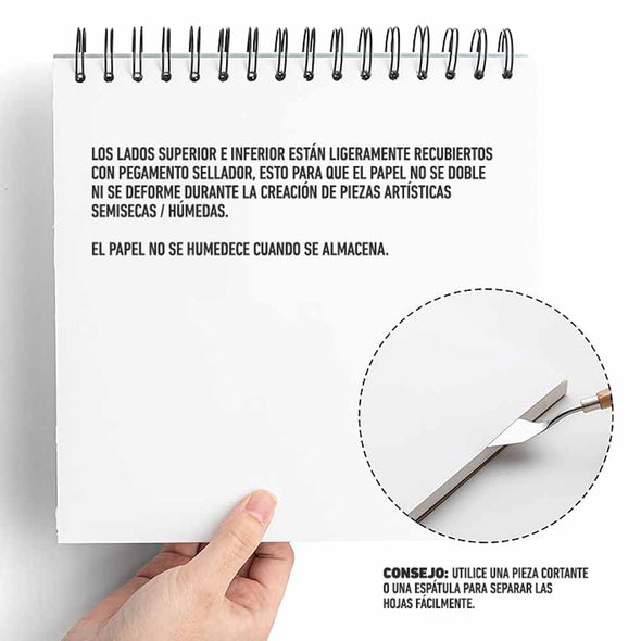 HIMI CUADERNO 8.5IN GOUCHE PAD 21.6*21.6CM-50PCS VERDE - 160G