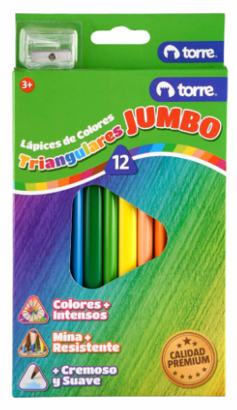 Lápices 12 colores jumbo