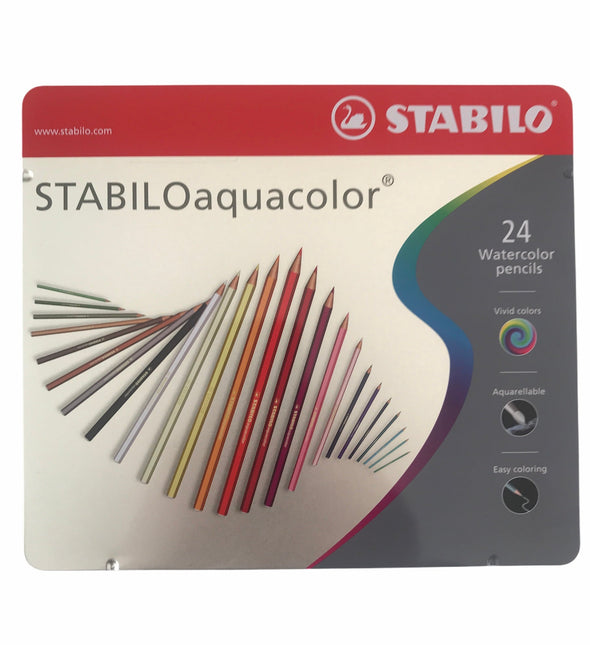 Lápiz aquacolor caja metálica 24 colores