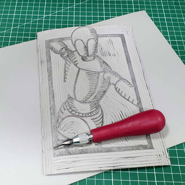 Linóleo para Grabado Speedball (Gris 12.5x17.5cm)