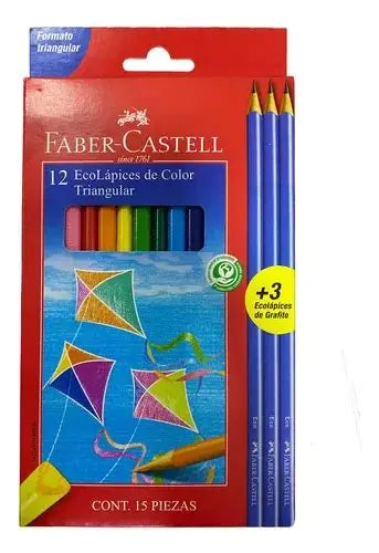 Ecolápices 12 colores triangulares
