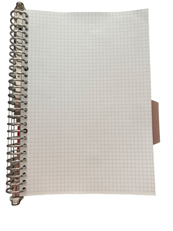 Cuaderno Anillado Tipo Binder B5 Cuadriculado con Sistema Refill