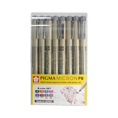 Set de Tiralínea Pigma Plastic Nib Sakura 8ud