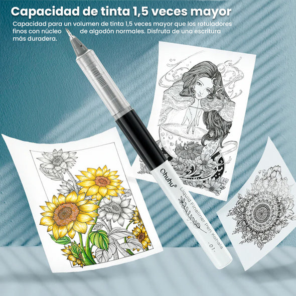 OHUHU KOHALA TIRALINEAS DE PUNTA FINA SET DE 9 UNIDADES