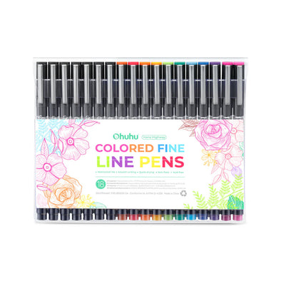 OHUHU HANA HIGHWAY FINELINER BOLÍGRAFOS DE DIBUJO SET DE 18 UNIDADES