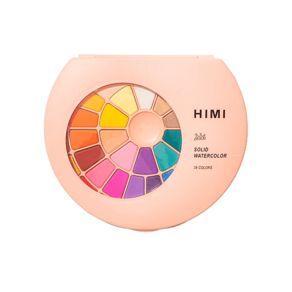 HIMI SET PINTURA SOLIDA 38 COLORES (ESTUCHE ROSADO)
