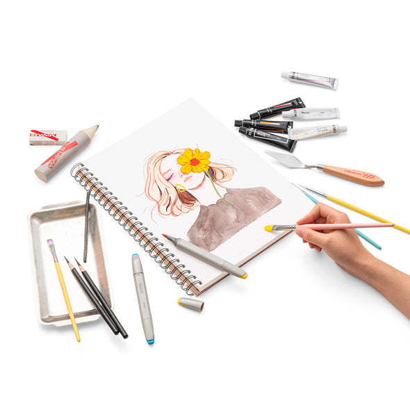 HIMI BLOCK PARA TÉCNICAS MIXTAS 22.9 * 30.5 CM 180 G * 40 HOJAS