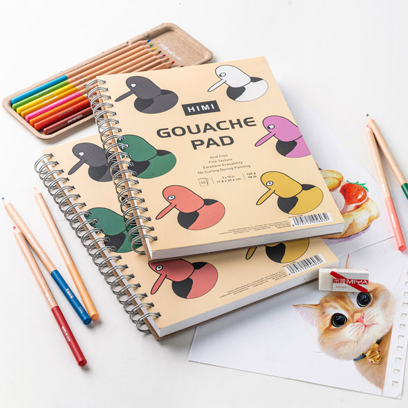 HIMI BLOCK GOUACHE DE 50 PÁGINAS 160 GRS, 17.8CM * 25.4CM BEIGE