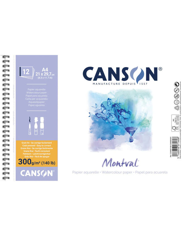Block Pad Montval 12S A4 300G Canson