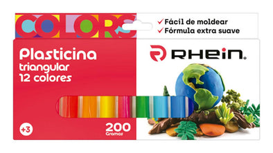 Plasticina triangular 12 colores Rhein
