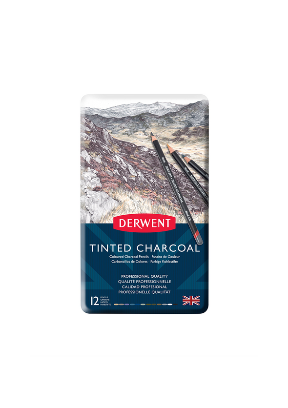 Lápices Carboncillo con Color Derwent Tinted Charcoal Set 12