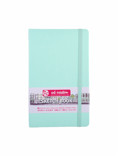 Libreta Sketchbook Art Creation 13 x 21 cm Menta Fresca 140gr 80 Hojas