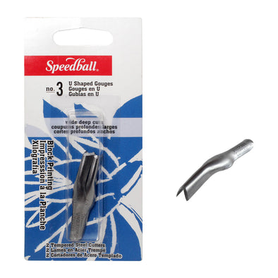 Gubias para linóleo Speedball 2 unidades de 1 grosor (#3 U pequeña)