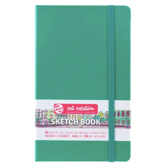 Libreta Sketchbook Art Creation 13 x 21 cm Verde Bosque 140gr 80 Hojas