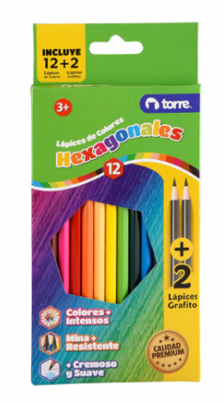 Lápices 12 colores + 2 grafito