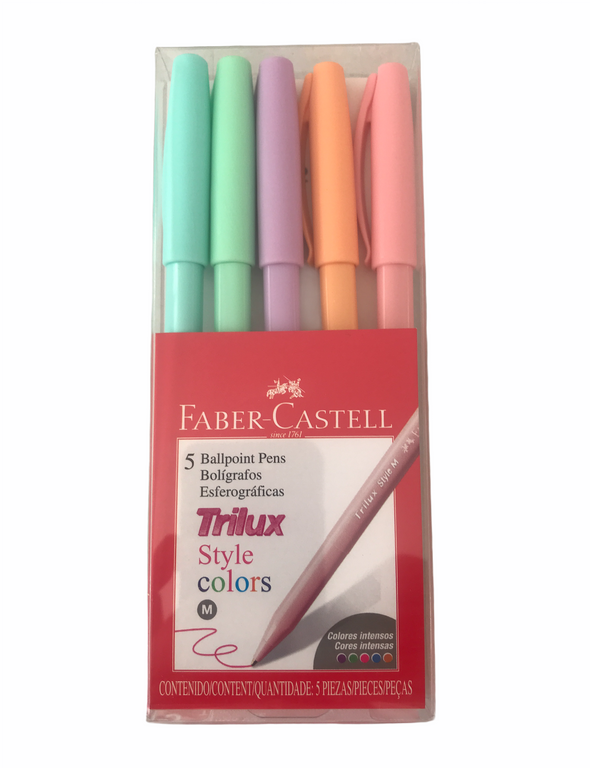 Bolígrafo Trilux style 5 colores pastel