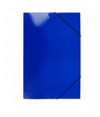 Carpeta de cartón con elástico oficio azul