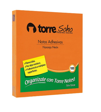 Notas adhesivas naranjas