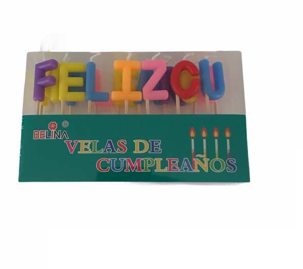 Vela Feliz cumpleaños colores